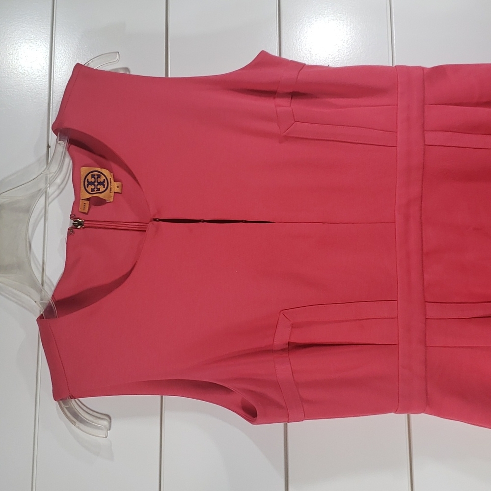 Tory Burch Osten coral pink sleeveless dress - Picture 3 of 10